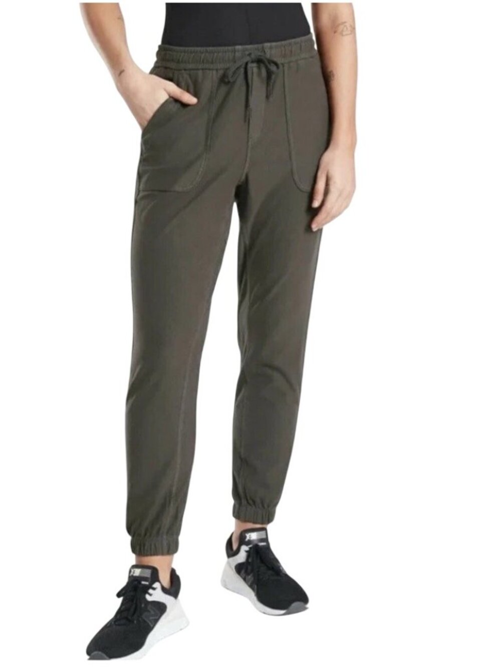 Athleta Farallon Jogger Pants Women’s  S Aspen Olive Green Drawstring Tapered